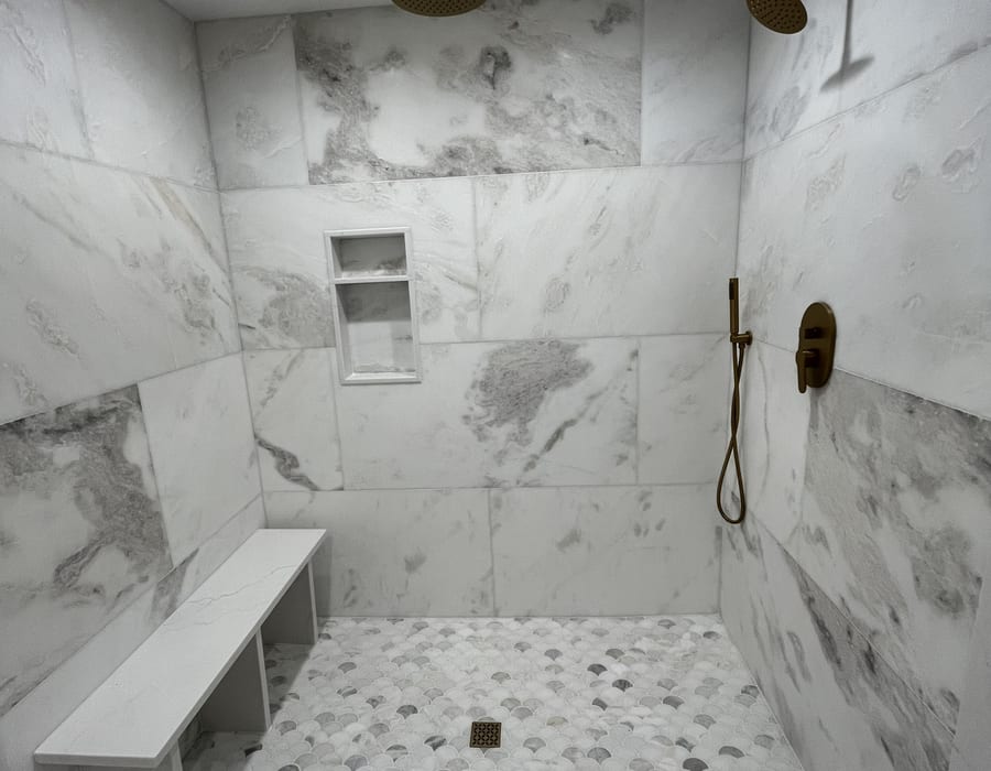 Tile substrate preparation and waterproofing membrane installation